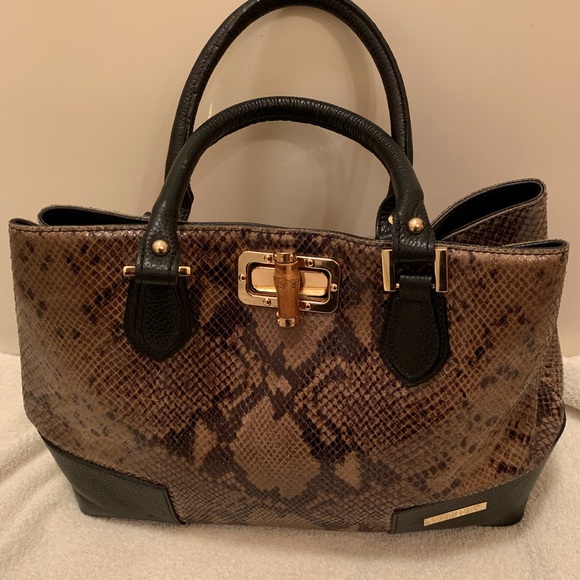 Leather Handbag Satchel Tote Purse - Picture 3 of 12